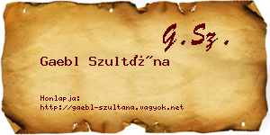 Gaebl Szultána névjegykártya